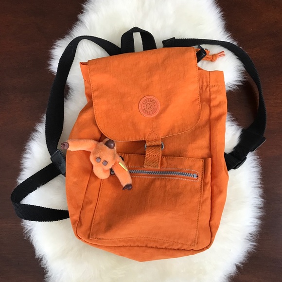 small orange backpack